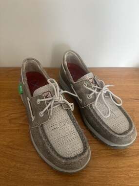 Twisted X Women's Grey/Light Grey Eco Boat Shoe Driving Mocs WXC0007